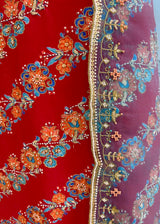 Tircha Kurta Sharara Set - Red