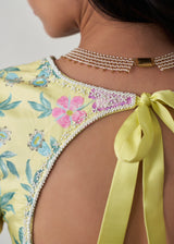 Amai Saree Blouse Set - Turquoise Blue