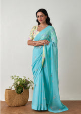 Amai Saree - Turquoise Blue