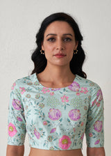 Ichika Saree Blouse Set - Lavender