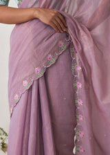 Ichika Saree Blouse Set - Lavender