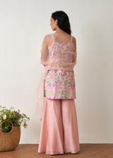Sia Kurta Sharara Set - Peach