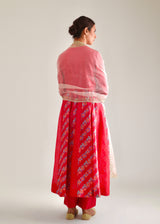 Tircha Anarkali Set - Red