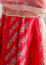 Tircha Anarkali Set - Red