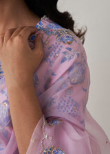 Ichika Saree Blouse Set - Mauve