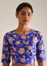 Ayushi Bangar in our Carnation Pink Applique Saree Blouse Set