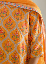 Ogee Kurta Set - Mango Yellow