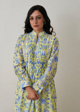 Sia Pleated Kurta Set - Buttercup Yellow