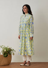 Sia Pleated Kurta Set - Buttercup Yellow