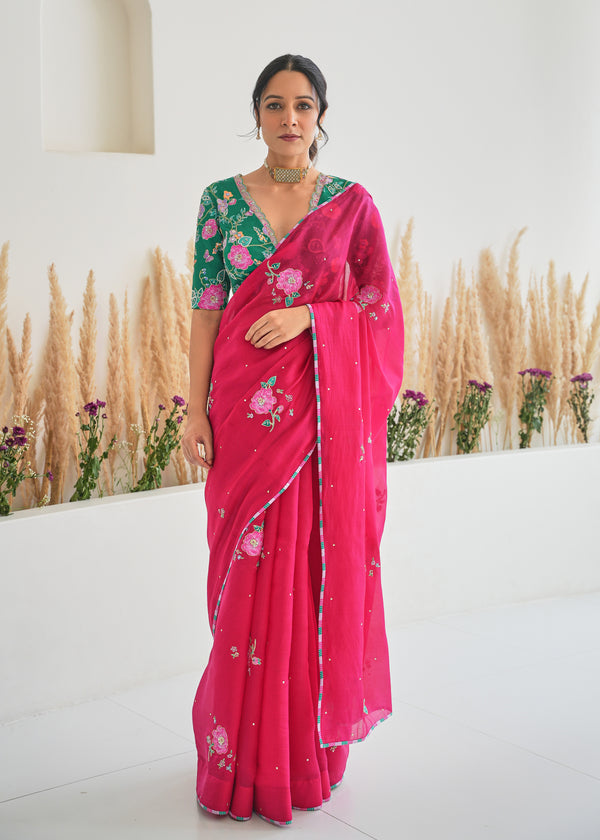 Ivy Saree - Red