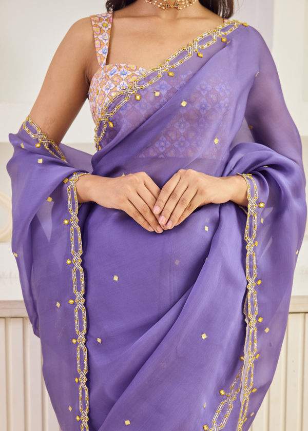 LEIA SAREE - LAVENDER