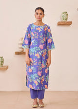 FIZA KURTA SET WITH DUPATTA - PURPLE