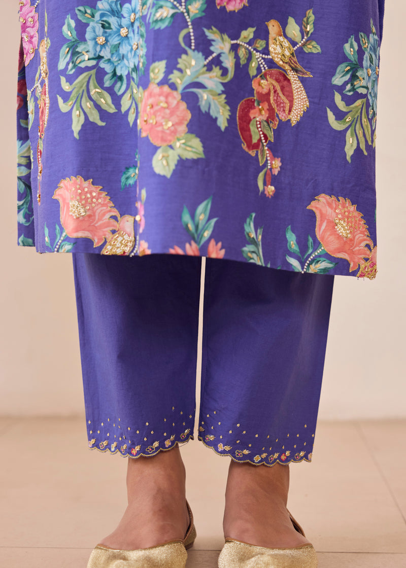 FIZA KURTA SET WITH DUPATTA - PURPLE