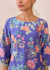 FIZA KURTA SET WITH DUPATTA - PURPLE