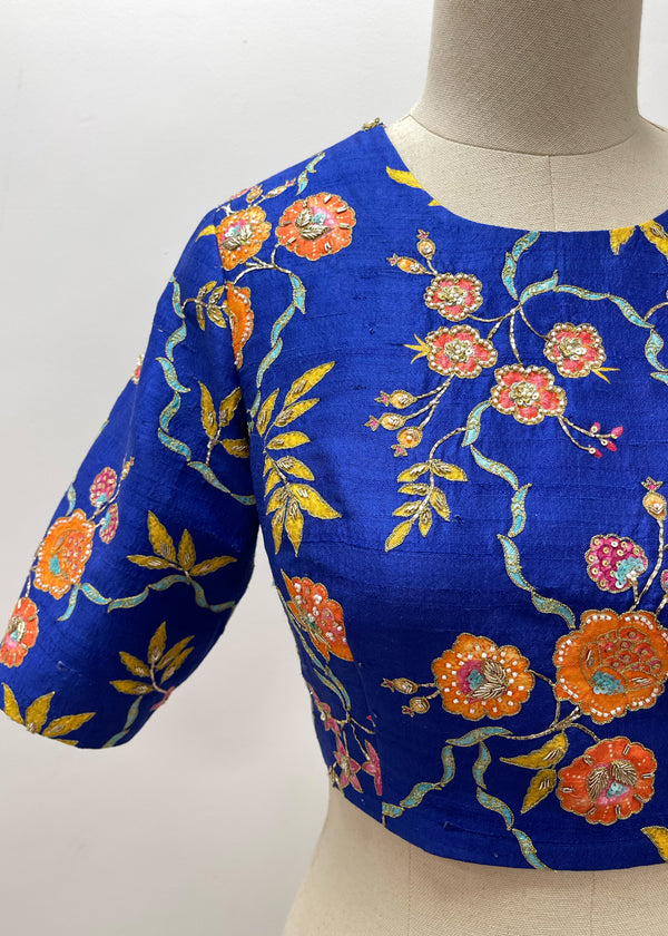ZULAYA BLOUSE - ELECTRIC BLUE