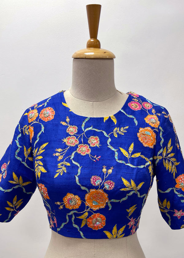 ZULAYA BLOUSE - ELECTRIC BLUE