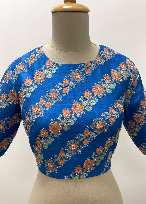 TIRCHA BLOUSE - COBALT BLUE