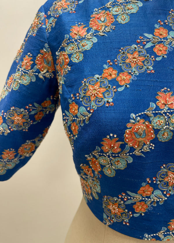 TIRCHA BLOUSE - COBALT BLUE
