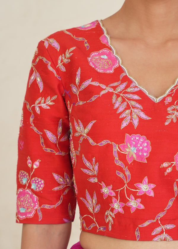 Anura Blouse - Vermillion