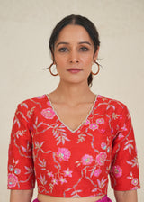 Anura Blouse - Vermillion