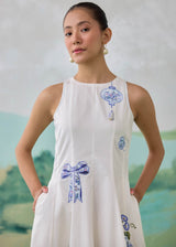 PORCELA FLOW DRESS - IVORY