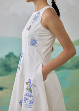 PORCELA FLOW DRESS - IVORY