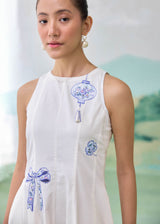 PORCELA FLOW DRESS - IVORY
