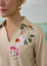 AUREA LONG KURTA WITH PANTS  - SAND