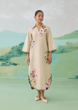 AUREA SHIRT DRESS - SAND