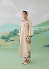 AUREA LONG KURTA WITH PANTS  - SAND