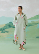 AUREA SHIRT DRESS - SAGE GREEN
