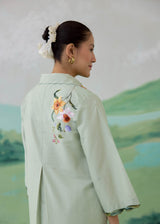 AUREA SHIRT DRESS - SAGE GREEN