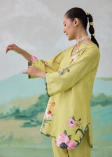 SERRA SHORT KURTA SET - OLIVE YELLOW