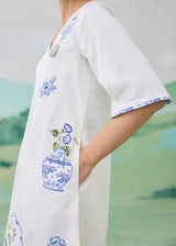 PORCELA SHIFT DRESS - IVORY