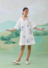PORCELA SHIFT DRESS - IVORY