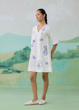 PORCELA SHIFT DRESS - IVORY