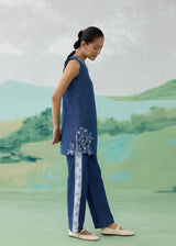 BLUE HOUR SLEEVELESS  COORD SET - DENIM