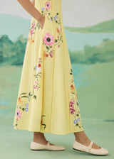 WILLOW  SLEEVELESS DRESS - BUTTER YELLOW