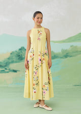 WILLOW  SLEEVELESS DRESS - BUTTER YELLOW