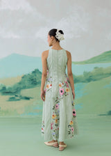 WILLOW  SLEEVELESS DRESS - SAGE GREEN