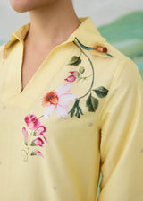 AUREA LONG KURTA WITH PANTS - BUTTER YELLOW