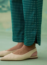 SERRA SHORT KURTA SET - EMERALD GREEN