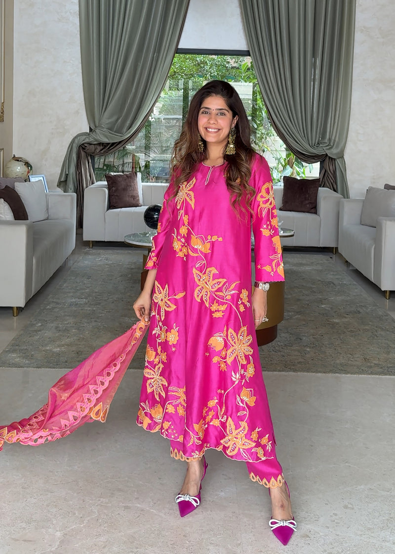 NELLI KURTA SET - PINK