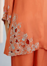 SAIRA CO-ORD SET - BURNT ORANGE