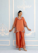 SAIRA CO-ORD SET - BURNT ORANGE