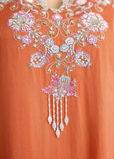 NAAZ KURTA SET - BURNT ORANGE
