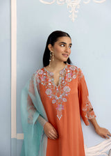 NAAZ KURTA SET - BURNT ORANGE