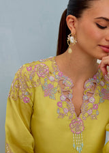 NAYAB FARSHI SET - CITRON YELLOW