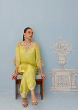 NAYAB FARSHI SET - CITRON YELLOW