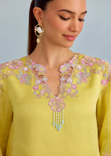 NAYAB FARSHI SET - CITRON YELLOW